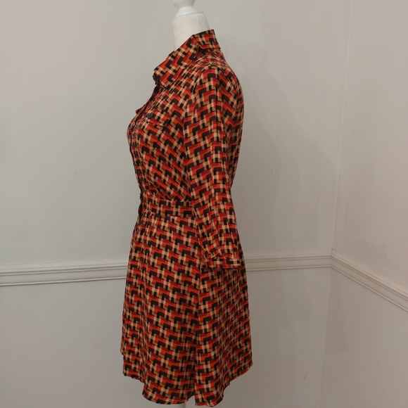 Boutique Forever 21 Patterned Shirt Dress S/P NWOT - Picture 4 of 5